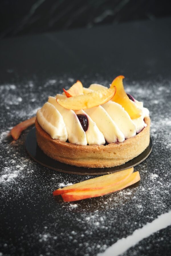 Tarte pêche hibiscus  4 pers et 6 pers
